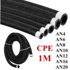 1M AN4 AN6 AN8 AN10 AN12 AN16 AN20 Nylon Braided CPE Fuel Hose Oil Gas Air Line - Bild 1 von 14