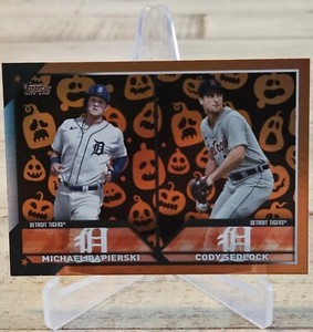 Michael Papierski / Cody Sedlock 2023 Topps Update Jack-O'-Lantern Foil Tigers