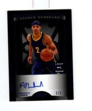 2022-23 Leaf Trinity Autograph #BA-AN1 Andrew Nembhard RC Rookie AUTO 1/1 Pacers