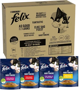Purina Le Ghiottonerie Cibo Umido per Gatti Con Manzo, Pollo, Anatra, Agnello, - Foto 1 di 12