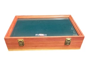 "Vitrina de madera de cedro 18 X 12 X 4"" extra gruesa para pistolas, cuchillos, puntas de flecha" - Imagen 1 de 7