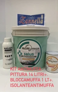 ANTIMUFFA TRASPIRANTE ACRILICA BIANCA + Bloccamuffa+ Fissativo Tot. 16litri - Foto 1 di 7