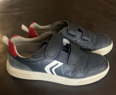 Zapatos Tenis Geox Cuero Color Azul Para Niño Foto 1 de 4