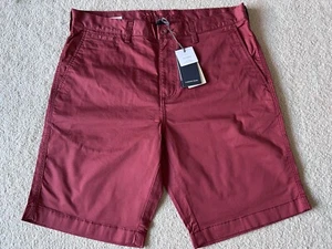 Country Road Men Stretch Chino Shorts Red New (34”) - Picture 1 of 12