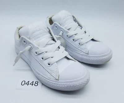 Zapatillas Converse CTAS Lengua Acolchada Junior Talla 1 Cuero Blanco Foto 1 de 4