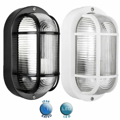 Modern Outdoor Garden Security Bulkhead Wall Light IP44 Rated LED Bulb Lighting  - Image 1 of 2