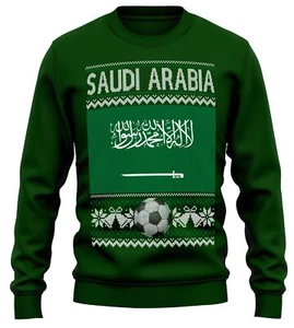 Saudi Arabia Ugly Christmas Sweatshirt Football World Xmas Gifts For Him Her ... - Picture 1 of 13