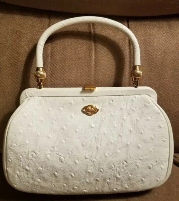 Bienen - Davis, белый страус винтажная сумка. Исключительное состояние товара. Небольшой размер - Изображение 1 из 4