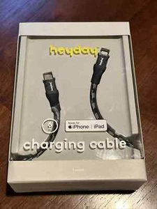 BRAND NEW heyday USB-C Braided Charging Cable For Apple iPhone iPad (Black Tort) - Picture 1 of 1