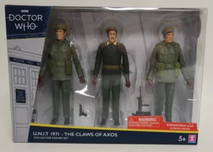 Doctor Who U.N.I.T 1971 THE CLAW OF AXOS 3 Figure Collector Set BBC Action Box - Picture 1 of 13