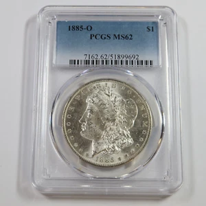 1885 O PCGS MS62 - Silver Morgan Dollar $1 US Coin #53748A - Picture 1 of 2