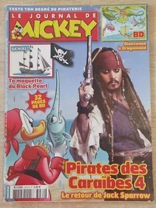 WALT DISNEY LE JOURNAL DE MICKEY PIRATES DES CARAIBES JACK SPARROW N°3074 (4D) - Foto 1 di 1