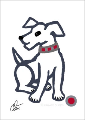 JACQUELINE DITT - Le Chien - outline A3 sign.ltd.Original Druck Grafik dog - Bild 1 von 2