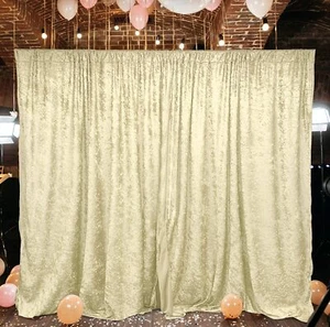 10 feet x 10 feet Panne Velvet Event Backdrop Drapes Curtains Panels Rod Pocket - Picture 1 of 51