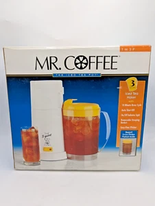 Mr. Coffee Iced Tea Maker 3 Quart Pot TM3P w/ Extra Pitcher Yellow, NEW IN BOX! - Picture 1 of 12