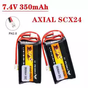 7.4V 350mAh 30C RC Car Battery For AXIAL SCX24 90081 C10 1/24 Models Accessories - Picture 1 of 6