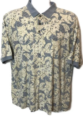 Polo Hombre Cabeza de Pato Grande Azul Gris Manga Corta Diseño Geométrico Foto 1 de 4