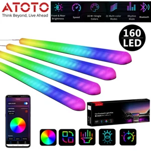 Luces LED para coche ATOTO 160 LEDs hágalo usted mismo 21 modo música 16M cambio de un solo color por APP - Imagen 1 de 9