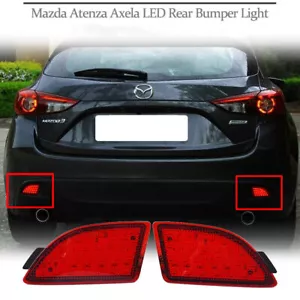 LED Red Rear Fog&Brake Taillight Bumper Reflector Lights For Mazda Atenza Axela - Picture 1 of 5