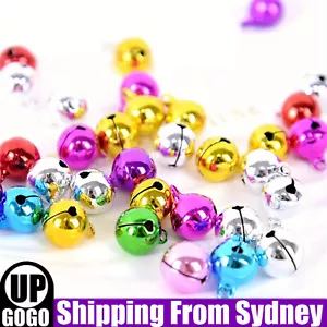 50X jingle bells aluminium beads 8mm christmas decoration mixed colours charms A - Picture 1 of 12