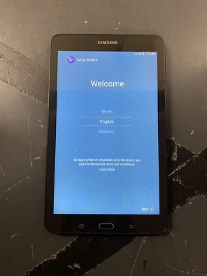 Samsung Galaxy Tab E 8.0 SM-T377V 4G LTE 16GB Black  Verizon UNLOCKED - Image 1 of 4