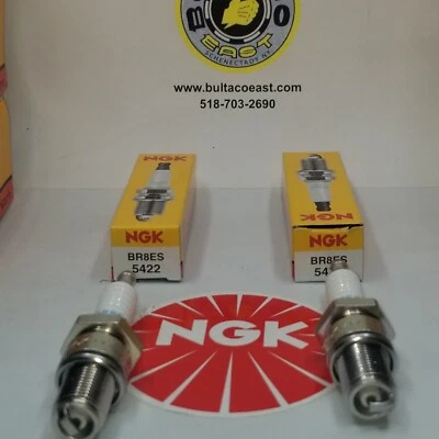 Brand New -Pair Of 2 -GENUINE NGK Spark Plugs BR8ES Yamaha Banshee Blaster - Image 1 of 4
