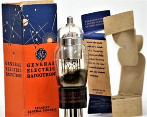 6K7g VALVOLA NOS GE CANADA TUBE VALVE Röhre VT86 CV1942 VT86A FUNKVENTILE - Bild 1 von 3