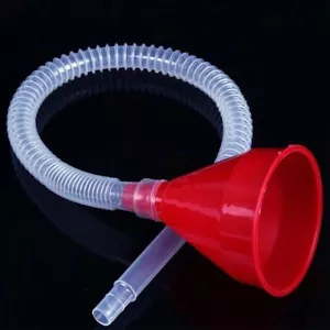 Soft Vehicle Filling Funnel With Transparent Pipe Pour Liquid Tool Plastic Dz - Picture 1 of 7