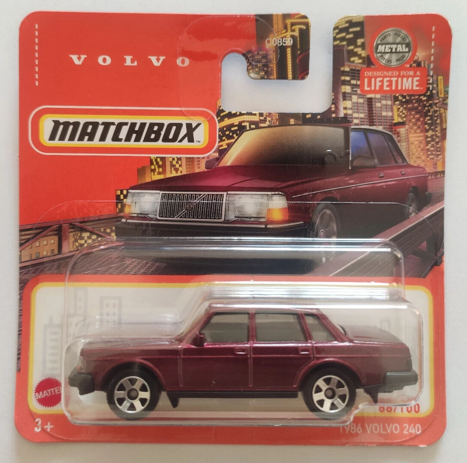 Matchbox 1986 Volvo 240 Mattel Bordeaux 88/100 HVN52 - Immagine 1 di 1