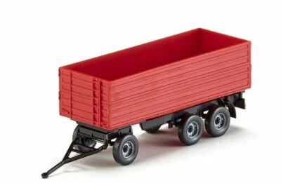 WIKING 038818 Scala HO Rimorchio agricolo a 3 assi con sponde alte colore rosso - Immagine 1 di 2