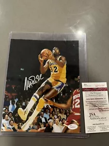 Magic Johnson signed 8x10 Photo JSA Witnessed COA Lakers - Picture 1 of 3