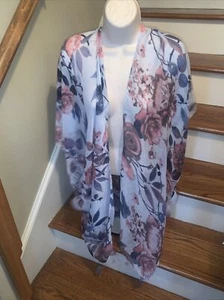 J CREW 100% Mantequilla Viscosa Suave Kimono Envoltura BOHO Flecos Borla Acento NUEVO 🙂198 - Imagen 1 de 6
