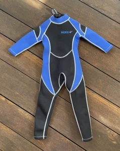 Traje de neopreno de cuerpo completo Hisea para niños jóvenes burro de buceo talla 2 azul y negro - Imagen 1 de 7