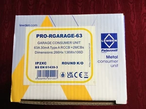 Lewden Consumer Unit PRO-RGARAGE-63 Consumer Unit Main Switch 2xMCBs - Picture 1 of 7