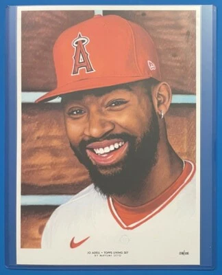 Topps Living Set Fine Art Print #386 - Jo Adell - Los Angeles Angels 18/100 - Image 1 of 3