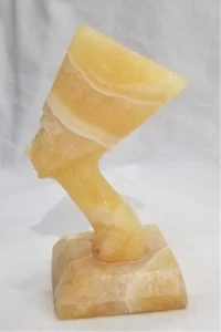 Nofretete Büste Ägyptische Königin Alabaster Marmor Skulptur 5" Briefbeschwerer - Bild 1 von 10