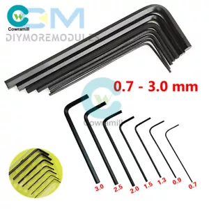 7pcs Hexagon Wrench Hex Key Allen Wrench Set Short Long Arm Steel Metric 0.7-3mm - Picture 1 of 15