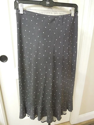 Falda Ann Taylor - Negro/Blanco Cintura Elástica con Volantes Falda XS Foto 1 de 4