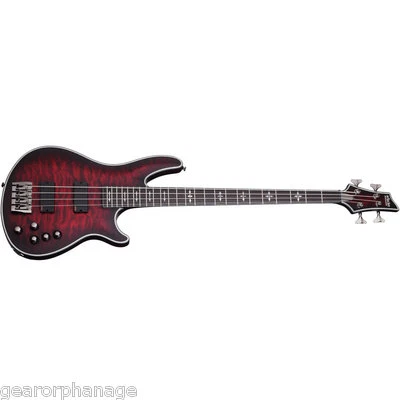 Bajo Schecter Hellraiser Extreme-4 rojo carmesí ráfaga satinado CRBS + BOLSA DE CONCIERTO GRATIS Foto 1 de 4