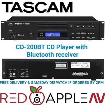 TASCAM CD-200BT CD Player With Bluetooth Receiver Optical & Coaxial Digital Out  - Image 1 of 4