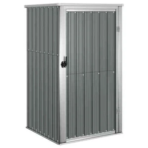 Garden Tool Shed Grey Galvanised Steel Outdoor Storage Tool Workshop Sheds - Picture 1 of 8