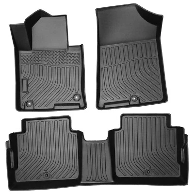 All Weather Floor Mats Liners for 2015-2019 Hyundai Sonata Black Anti-Slip Set — 第 1/4 张图片