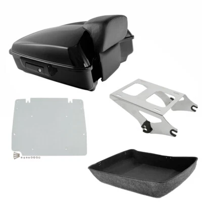 Montaje de respaldo de maletero picado apto para Harley Touring Street Glide 2014-2025 Foto 1 de 4