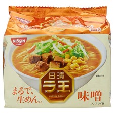 Nissin Raoh Miso Ramen Premium Japanese Instant Noodles 5 Servings 4902105107010