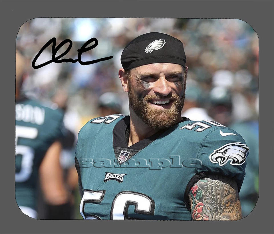 Alfombrilla de ratón autografiada facsímil Chris Long Philadelphia Eagles artículo #5521  Foto 1 de 1