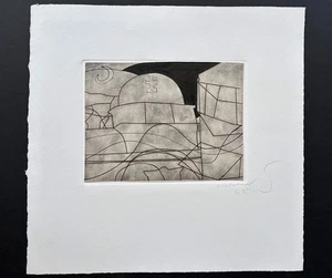 Ben Nichoson etching - Paros with Balcony - with hand colouring (1965) - Picture 1 of 12