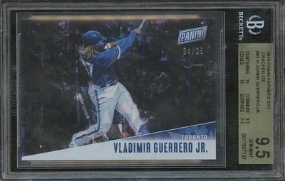 Vladimir Guerrero Jr. 2019 Panini Father Cracked Ice Rookie RC Blue Jays BGS 9.5 - Image 1 of 2