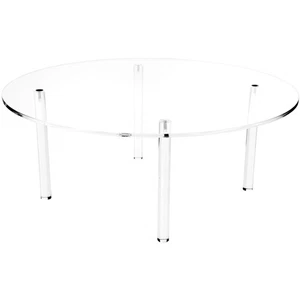 Plymor Clear Acrylic Round 4-Leg Display Riser, 8" H x 20" W - Picture 1 of 1