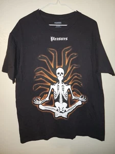 Pleasures Shirt Mens Large  Skeleton Meditation  - Picture 1 of 3