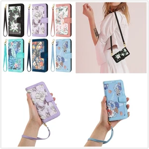 Printed Leather Card Flower Woman Girl Phone case For Motorola G15 Power/Moto G - Picture 1 of 72